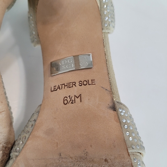 Badgley Mischka Tatiana crystal studded leather heels - Picture 3 of 10